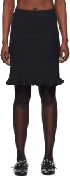 We11 Done Ruffle-hem Miniskirt In Black