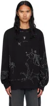 We11 Done Printed Long-sleeved T-shirt In Black