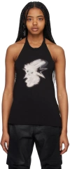 We11 Done Black Halter Tank Top In Black