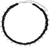 We11 Done Black Handmade Studded Noeud Choker In Black