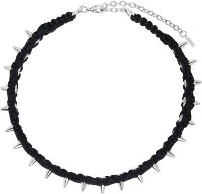 We11 Done Black Handmade Studded Noeud Choker