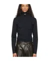 We11 Done Black High-necked Pullover In Black