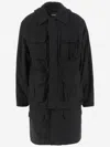 We11 Done Black Hooded Raincoat In Black