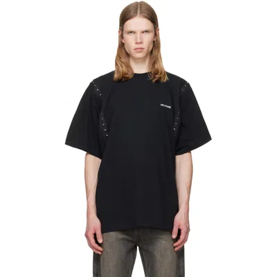 We11 Done Black Hook & Eye T-shirt
