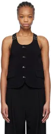 We11 Done Crew Neck Vest In Black