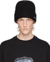 We11 Done Black Knit Beanie In Black