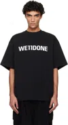 We11 Done Black Large Basic Logo T-shirt In Black