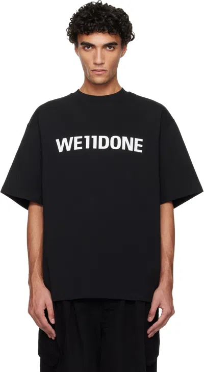 We11 Done Black Large Basic Logo T-shirt