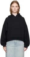We11 Done Black Layered Hoodie In Black