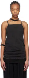 We11 Done Black Layered Sleeveless Tank Top In Black