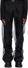 We11 Done Black Layered Trousers In Black