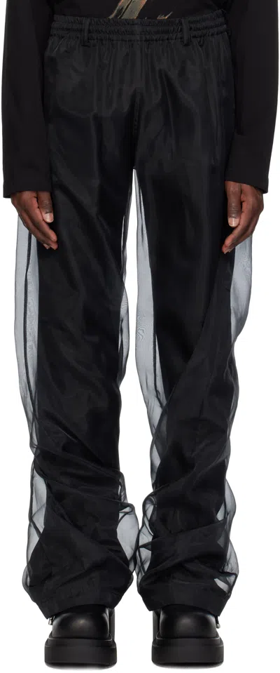 We11 Done Black Layered Trousers