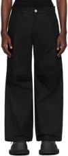 We11 Done Black Layered Trousers In Black