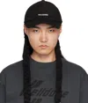 We11 Done Black Logo Braid Cap In Black