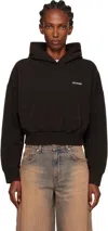 We11 Done Logo Hoodie In Black