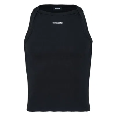 We11 Done Black Logo Sleeveless Top