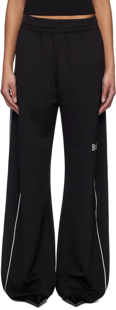 We11 Done Black Logo Track Pants