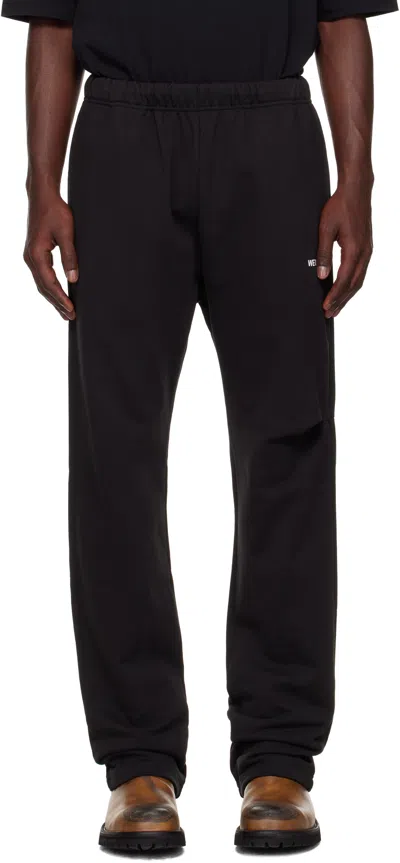 We11 Done Black Logo Wide Jogger Sweatpants