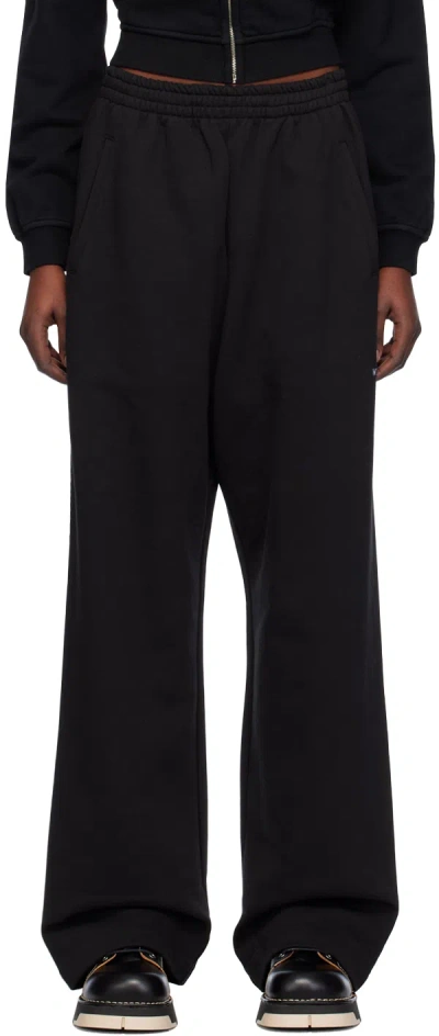 We11 Done Black Loose Fit Sweatpants