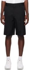 We11 Done Black Low-rise Shorts In Black