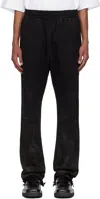 We11 Done Black Muddy Sweatpants In Black