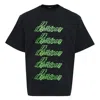 We11 Done Black Multilogo T-shirt In Black