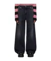We11 Done Black Tuck-detail Jeans In Black