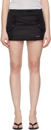 We11 Done Black Padded Miniskirt