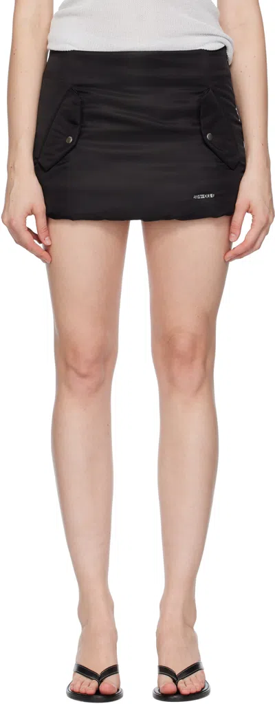 We11 Done Black Padded Miniskirt