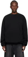 We11 Done Black Padded Sweatshirt In Black