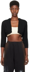 We11 Done Black Patch Pocket Cardigan In Black