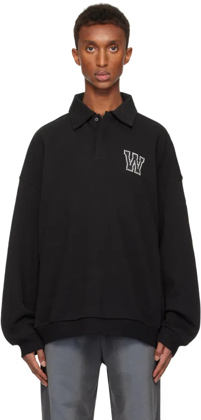 We11 Done Black Pearl Logo Polo