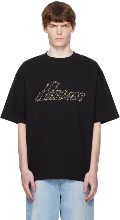 We11 Done Black Pearly 'we11done' Logo T-shirt