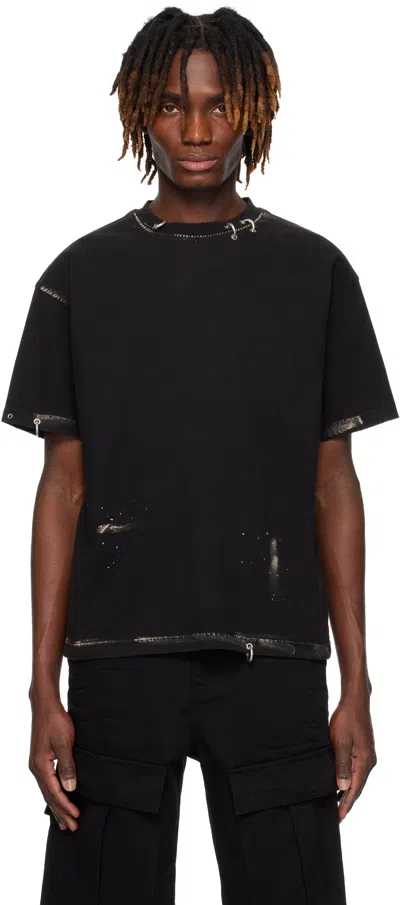 We11 Done Black Pierced T-shirt
