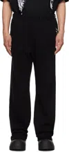 We11 Done Black Piercing Sweatpants In Black