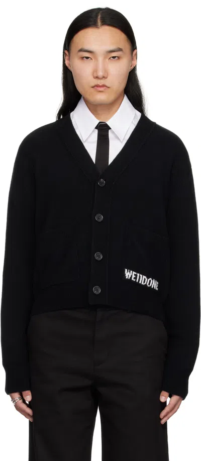 We11 Done Black Pocket Cardigan