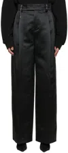 We11 Done Black Polyester Trousers In Black