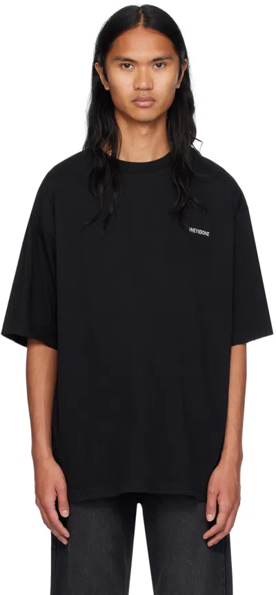 We11 Done Black Princess Print Damaged T-shirt