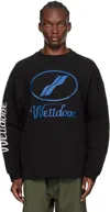 We11 Done Oversized Logo Sweatshirt In Black
