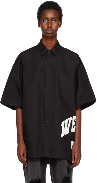 We11 Done Black Printed Shirt