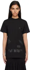 We11 Done Black Printed T-shirt In Black