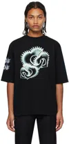 We11 Done Black Printed T-shirt In Black