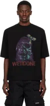 We11 Done Black Printed T-shirt In Black