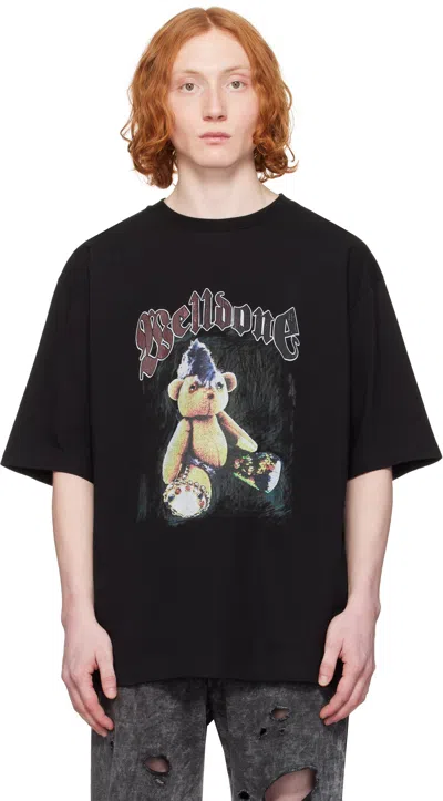 We11 Done Black Punk Teddy T-shirt