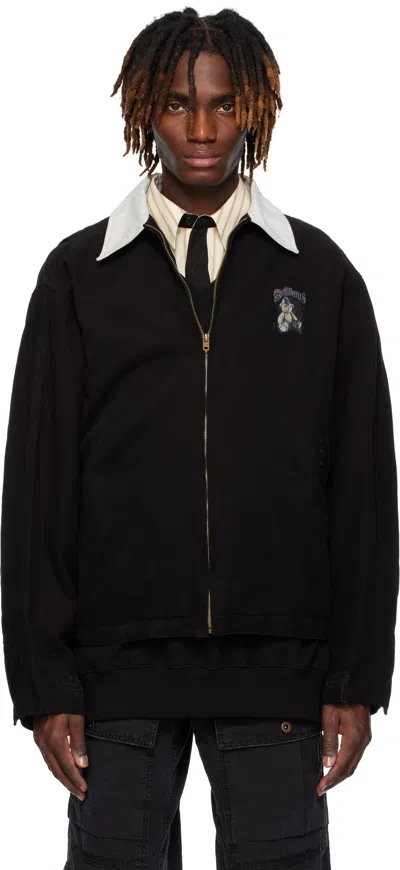 We11 Done Black Punk Teddy Work Jacket