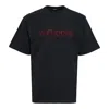 We11 Done Black Rhinestone Basic Logo Tee In Black
