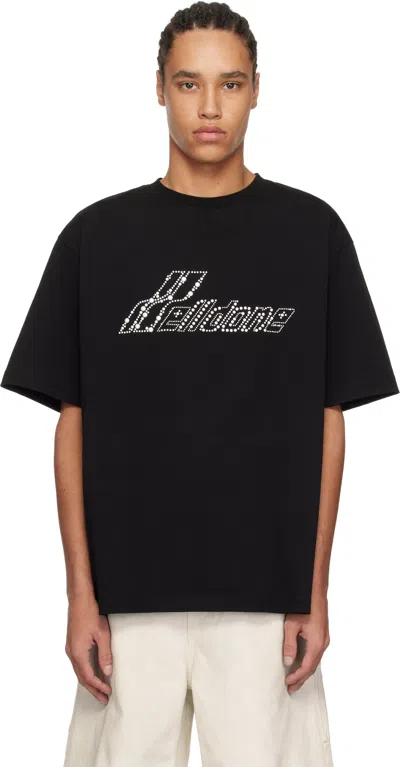 We11 Done Black Rhinestone Logo T-shirt
