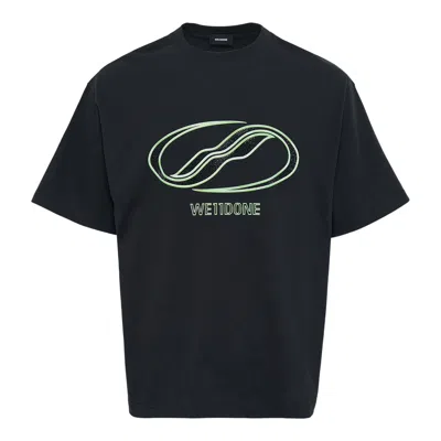 We11 Done Black Rhinestoned Se11done Logo Tee In Burgundy