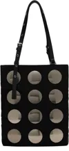 We11 Done Black Round Studded Mini Tote In Black