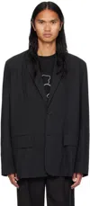 We11 Done Single-breasted Blazer In Black